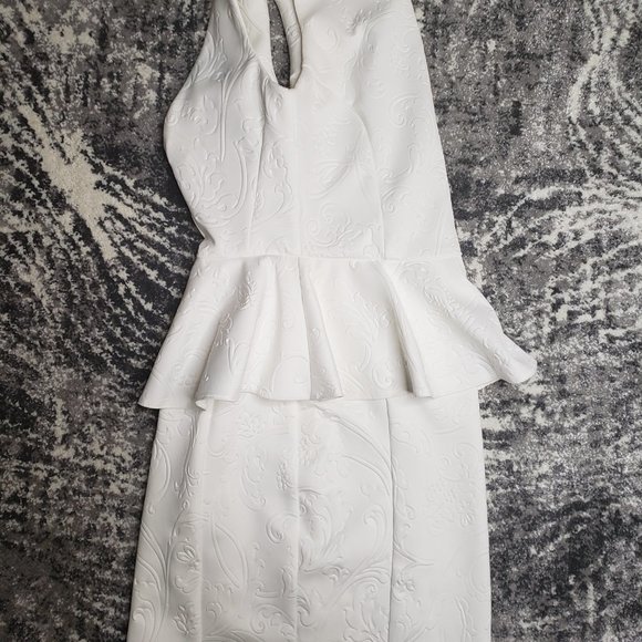 White Flared Waist Dress for Girls - Picture 9 of 15